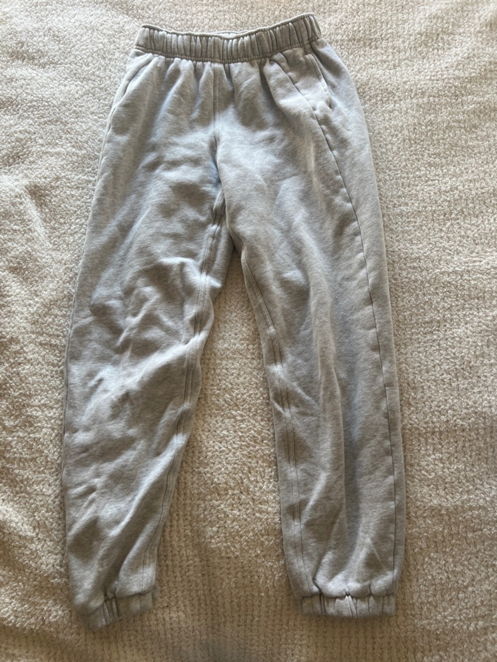 Lululemon Light Gray Fleece Jogger Sweatpants